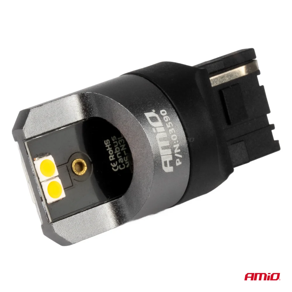 LED CANBUS PRO series 7440 WY21W 4x3030 SMD Orange 12/24V CANBUS AMIO-03590 - Obrázek 3