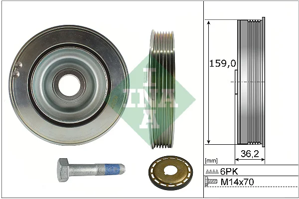 Sada řemenice, kliková hřídel Schaeffler INA 544017321 Sada řemenice, kliková hřídel Schaeffler INA 544017321
