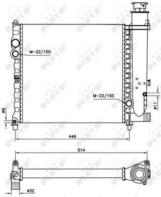 Chladič, chlazení motoru NRF 58714